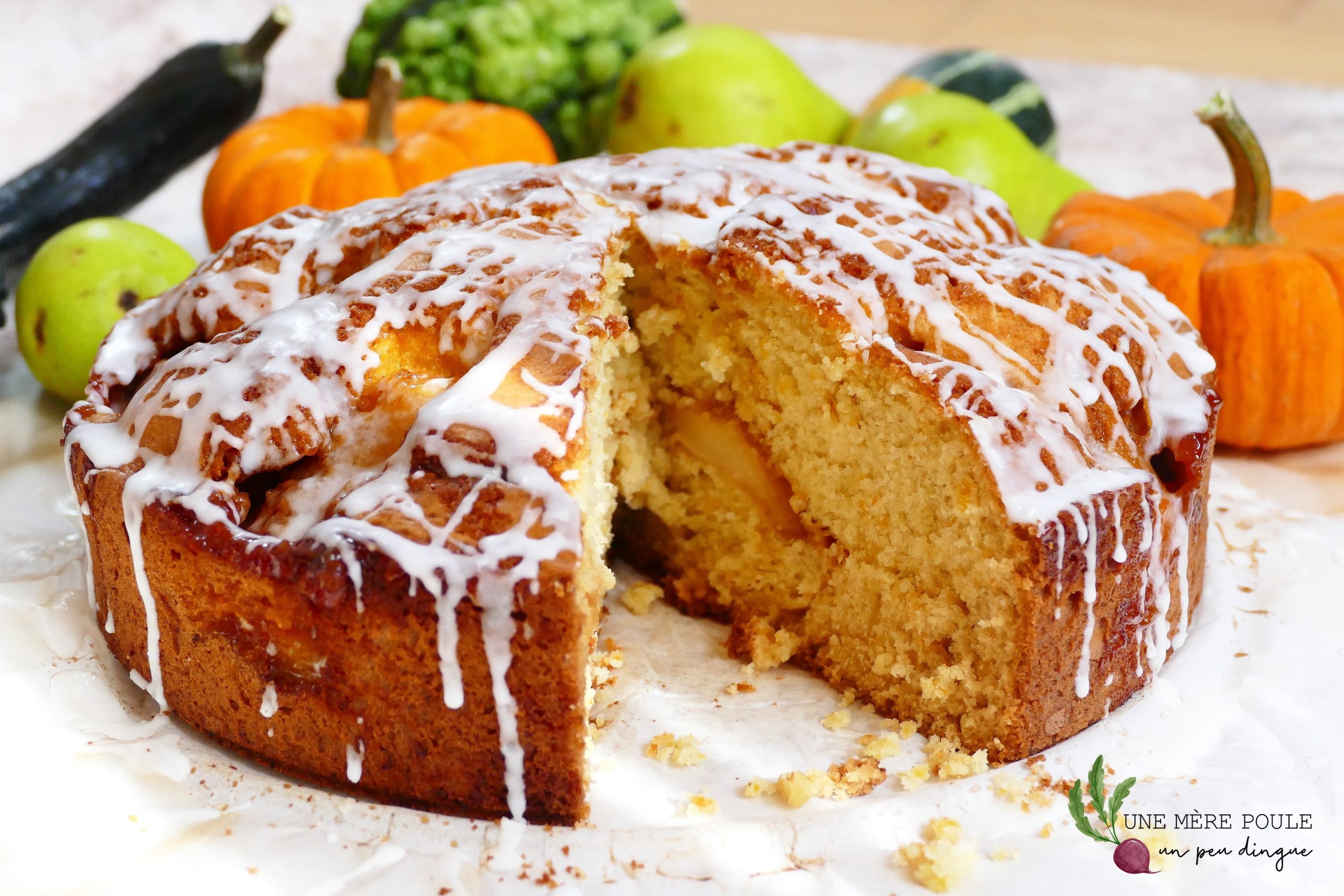 Gateau A La Courge Et Aux Poires Caramelisees Une Mere Poule Un Peu Dingue